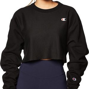 Champion Women's Cropped Reverse Weave Crew, sml